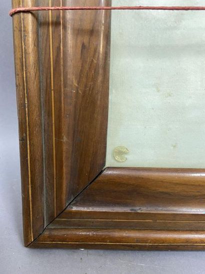Paire de baguettes en bois et placage de...