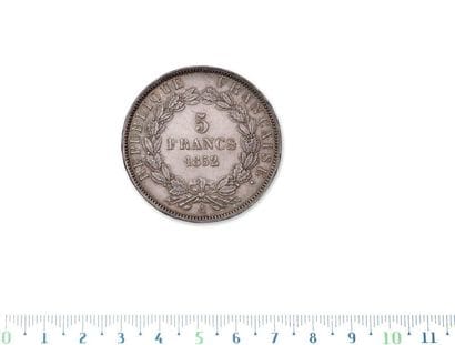 5 francs Louis Napoleon Bonaparte. 1852....