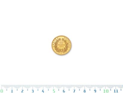 10 gold francs Napoleon III, bare head, small...
