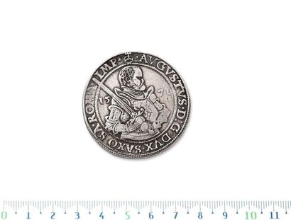 SAXE
Auguste (1553-1586): Thaler. 1571.
Christian...