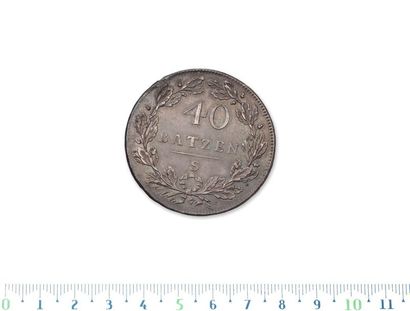 Helvetic Republic
40 batzen. 1798. Var: acorn...