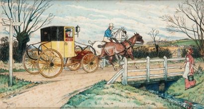 Harry ELIOTT (1882-1959). La diligence sur...
