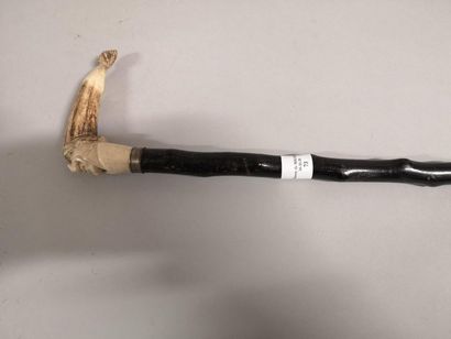 Cane antler figured deer antler figure was...