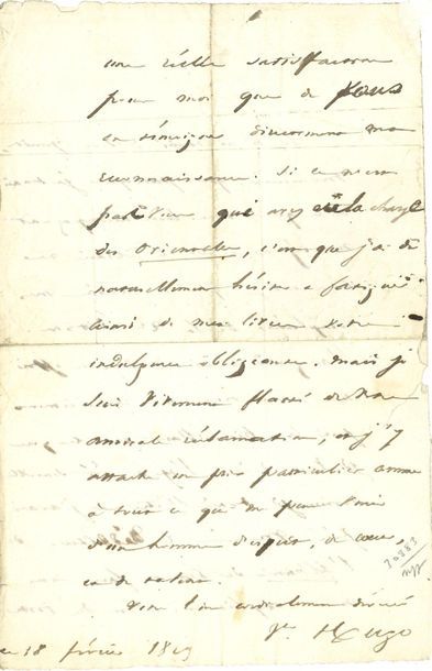 Victor HUGO (1802-1885).
L. A. S. 