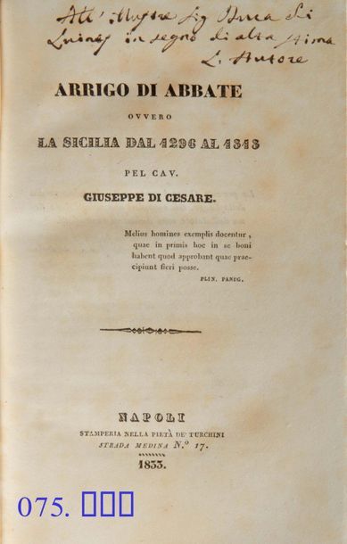 CESARE (Giuseppe).
Arrigo di abbate ovvero...
