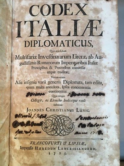 Codex Italiæ diplomaticus [...]. Francofurti...