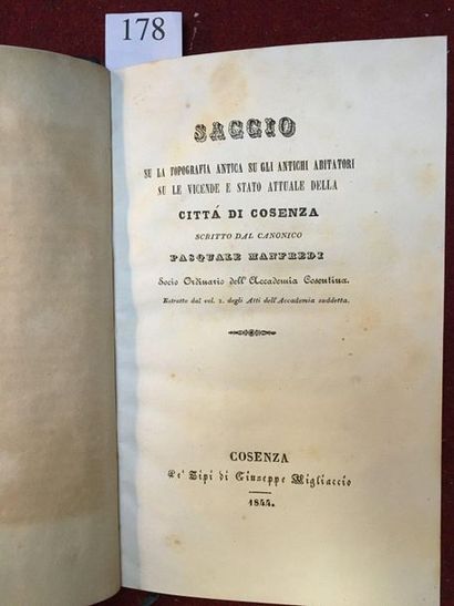 MANFREDI (Pasquale).
Saccio su la topografia...