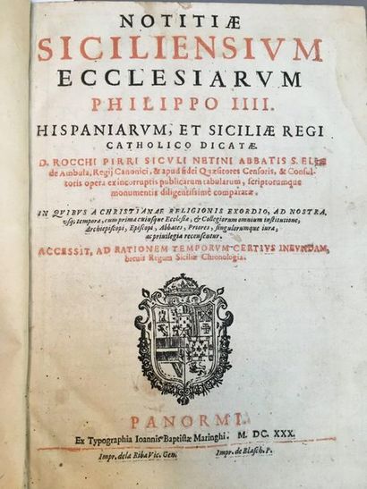 PIRRO (Roccho).
Notitiæ Siciliensium ecclesiarum...