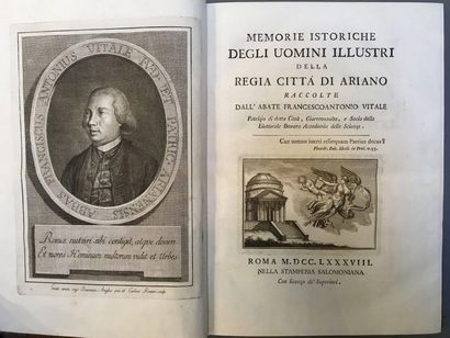 VITALE (Francesco Antonio).
Memorie istoriche...