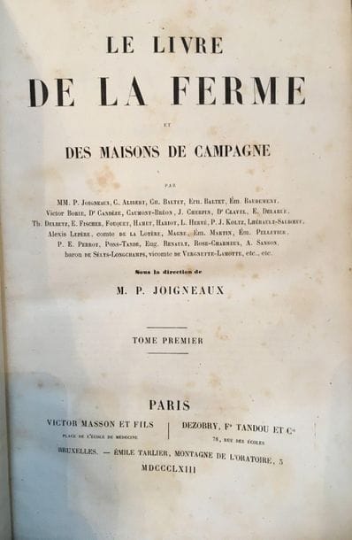 [AGRICULTURE]. JOIGNEAUX (Pierre), dir.Le...