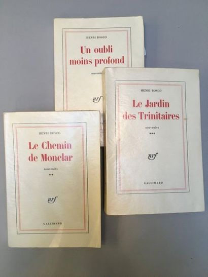 BOSCO (Henri).
• Un oubli moins profond....