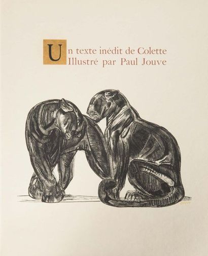 COLETTE.
Paradis terrestres. Lausanne, Gonin...