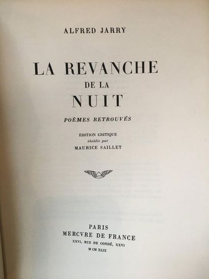 JARRY (Alfred).
La Revanche de la nuit. Poèmes...