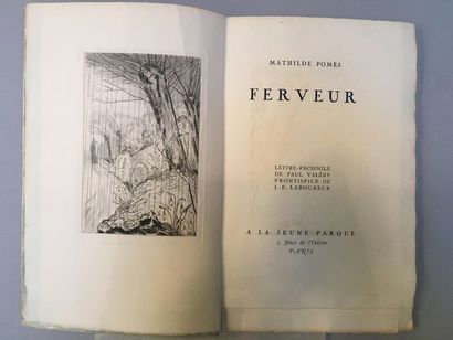 POMÈS (Mathilde).
Ferveur. Paris, À La Jeune...