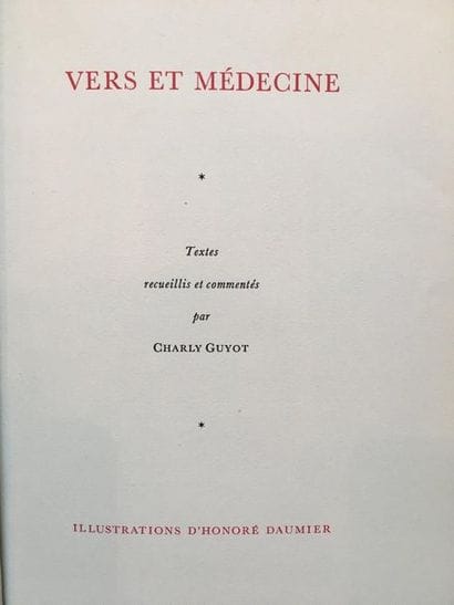 [MÉDECINE].GUYOT (Charly), éd. 
Vers et médecine....
