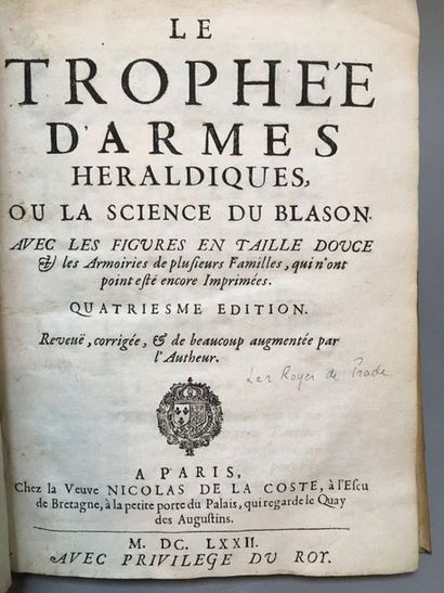 [HÉRALDIQUE - ROYER de PRADES (Jean)].
The...