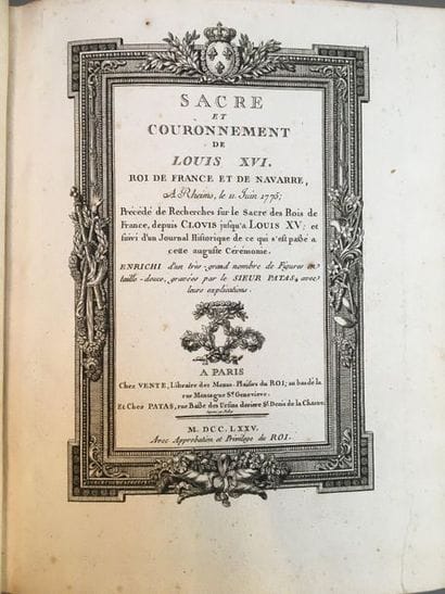 [LOUIS XVI - SACRE / PATAS (Charles Emmanuel),...