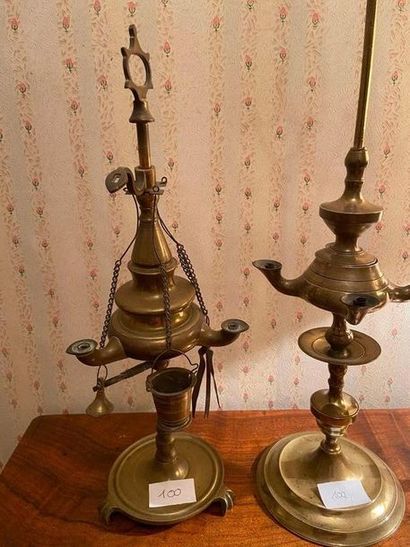 Lot de 3 lampes (porte bougeoirs) on y joint...