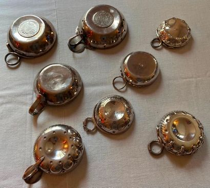 Wine tasting set in silver 950°/°°°°° decorated...