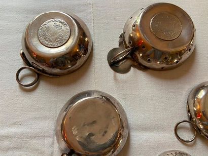 Wine tasting set in silver 950°/°°°°° decorated...