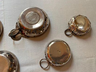 Wine tasting set in silver 950°/°°°°° decorated...