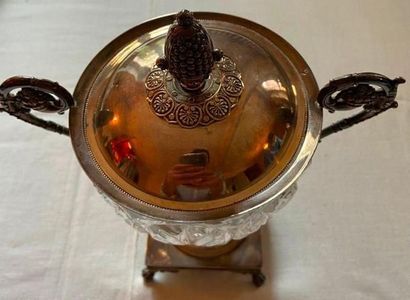 Jam in 950°/°° silver and glass, 19th century

Old...