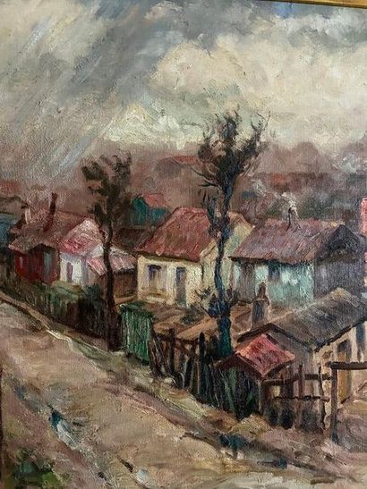 School of the XXth century

Country street

Oil...