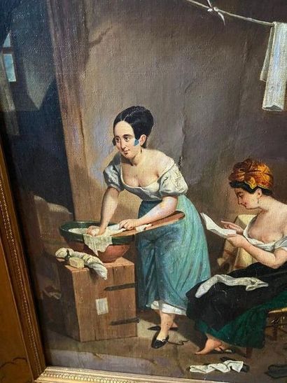 School of the XIXth century

Washerwomen

Oil...