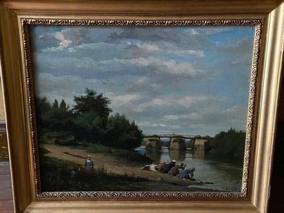 Washerwomen

Oil on canvas

signed V Renault...