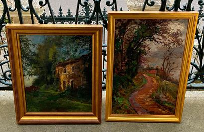 The path

The barn

Oil on panel and oil...