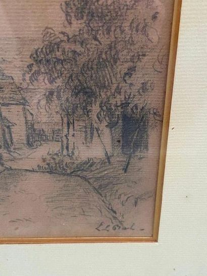 The village street

pencil on paper

signed...
