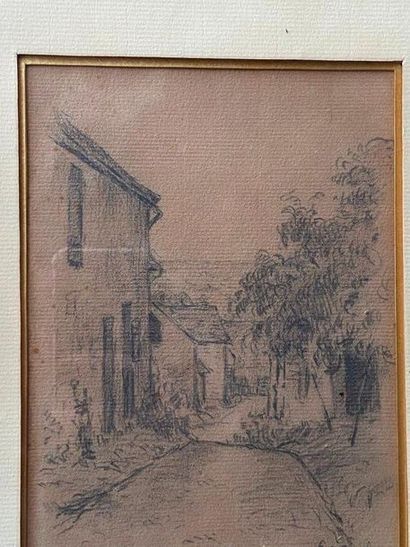 The village street

pencil on paper

signed...