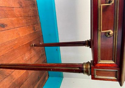 A Louis XVI style flat desk with two drawers,...