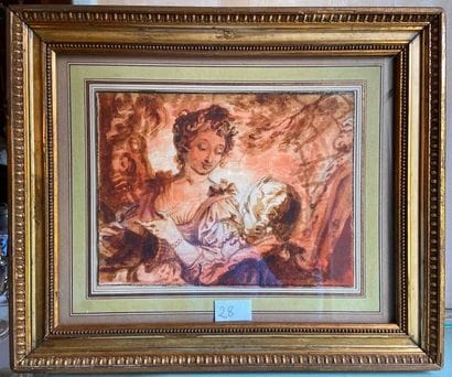 Gallant scene - 19th century

Ink bleach...