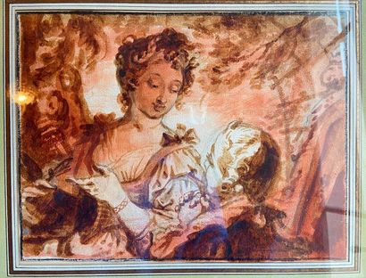 Gallant scene - 19th century

Ink bleach...