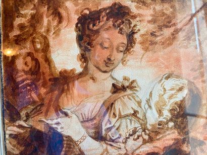 Gallant scene - 19th century

Ink bleach...