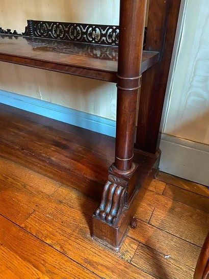 Mahogany and mahogany veneer sideboard with...