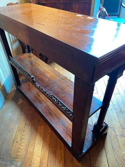 Mahogany and mahogany veneer sideboard with...