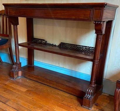 Mahogany and mahogany veneer sideboard with...