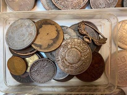 Lot de pièces dont 20 Francs 1933, 1934,1938,...