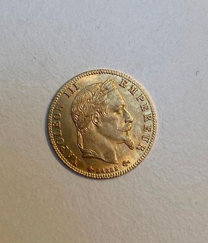 1 pièce de 5 Francs or, 1867, Napoléon III...