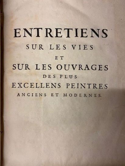 [FÉLIBIEN (André)]. Entretiens sur les vies...