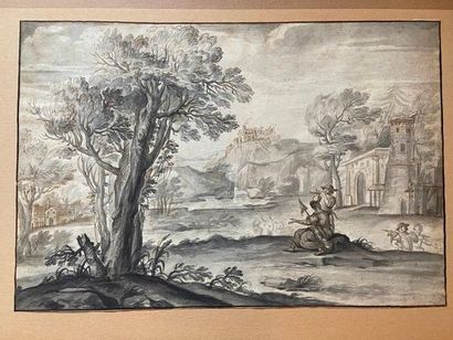 School 1700

Two couples in a landscape

sepia...