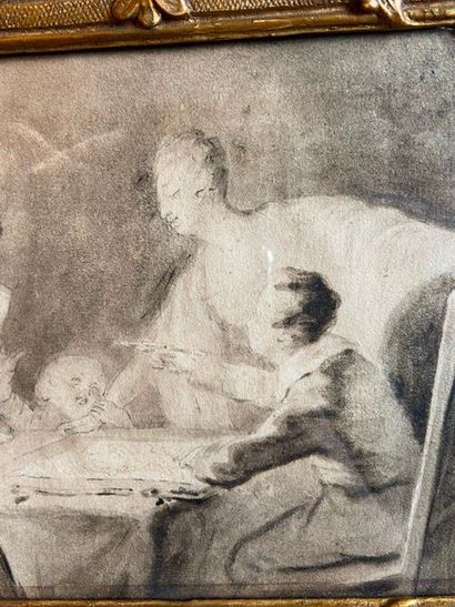 Woman and children

Ink bleach on paper

15...