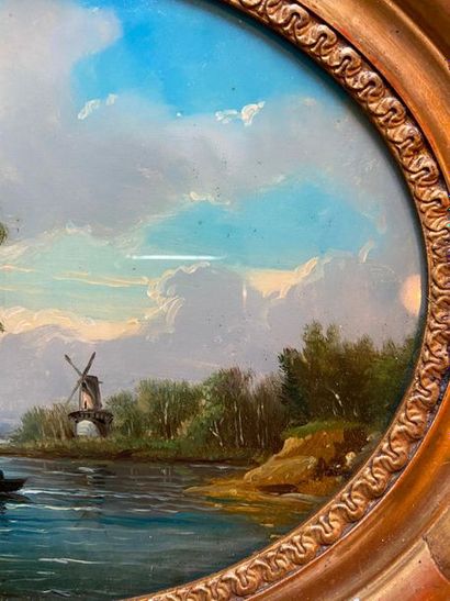 Two oval landscapes fixed under glass

18...