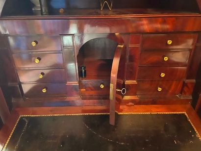 Secretary made of wood and wood veneer opening...