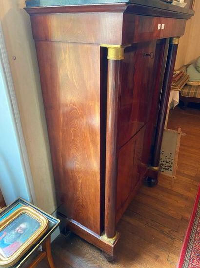 Secretary made of wood and wood veneer opening...