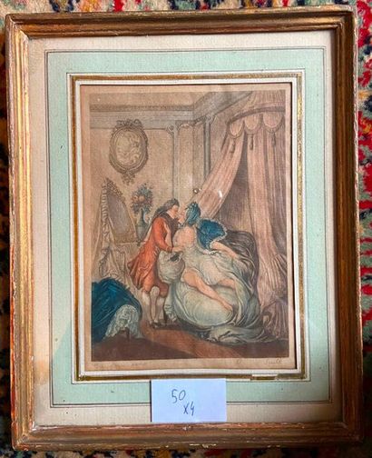 Set of 4 boxes 

Young woman, after Ingres,...