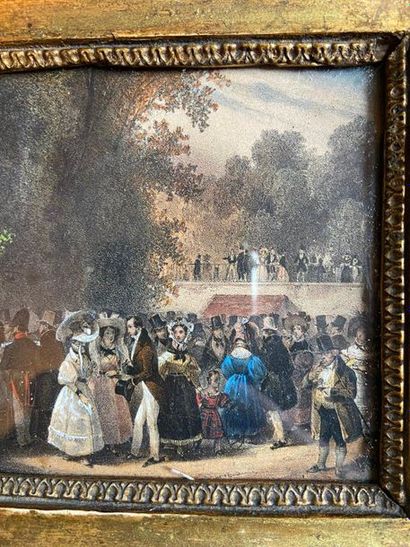 Set of 4 boxes 

Young woman, after Ingres,...