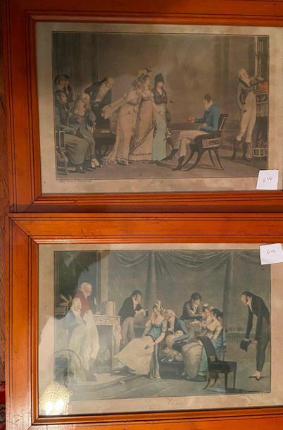 Ensemble de 6 gravures :

Le verrou

Le baiser...